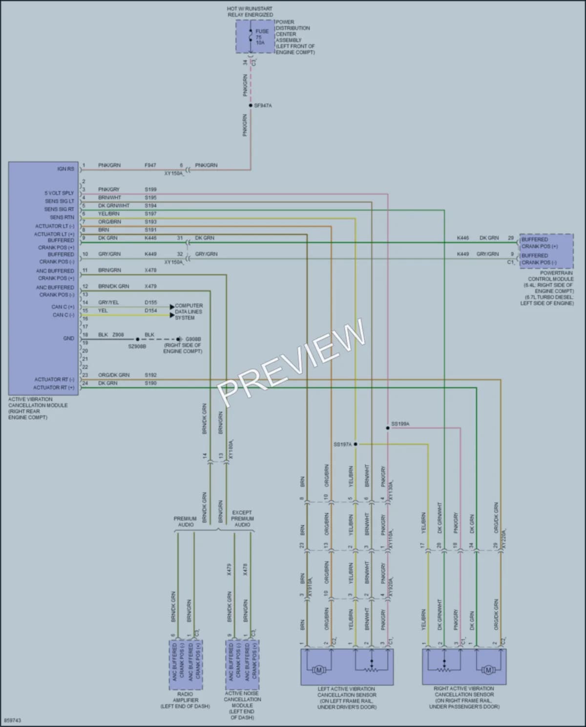 2024 Ram 2500 Electronic Suspension wiring diagram preview