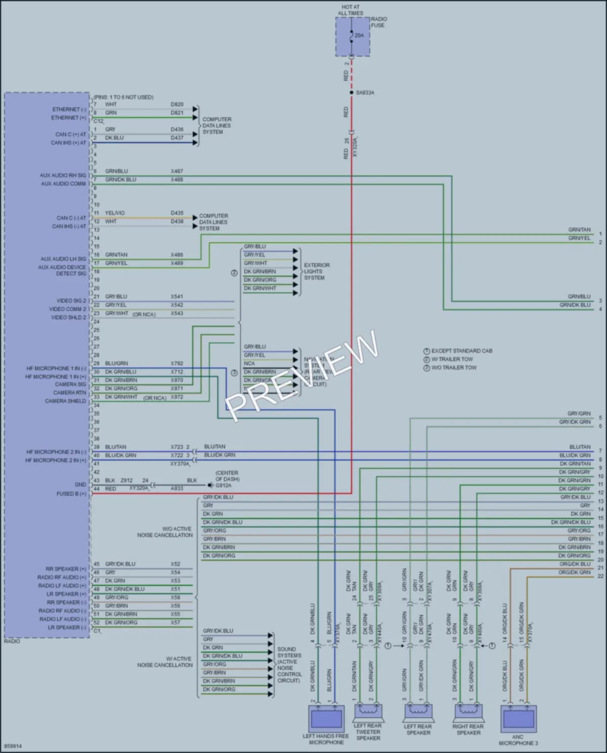 2024 Ram 2500 Navigation wiring diagram preview