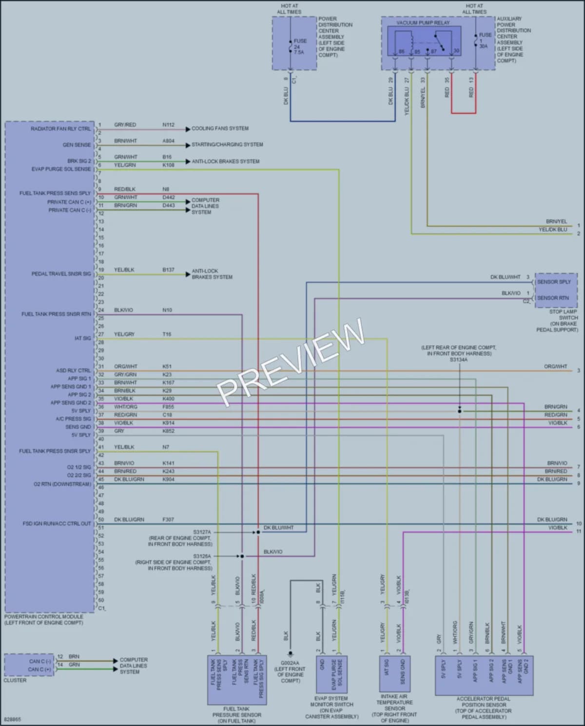2024 Ram 2500ProMaster Engine Performance wiring diagram preview