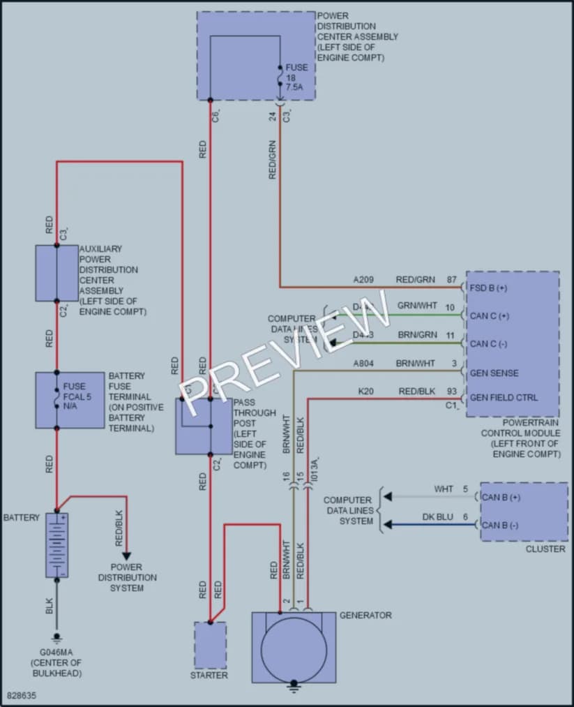 2024 Ram 2500ProMaster Starting Charging wiring diagram preview