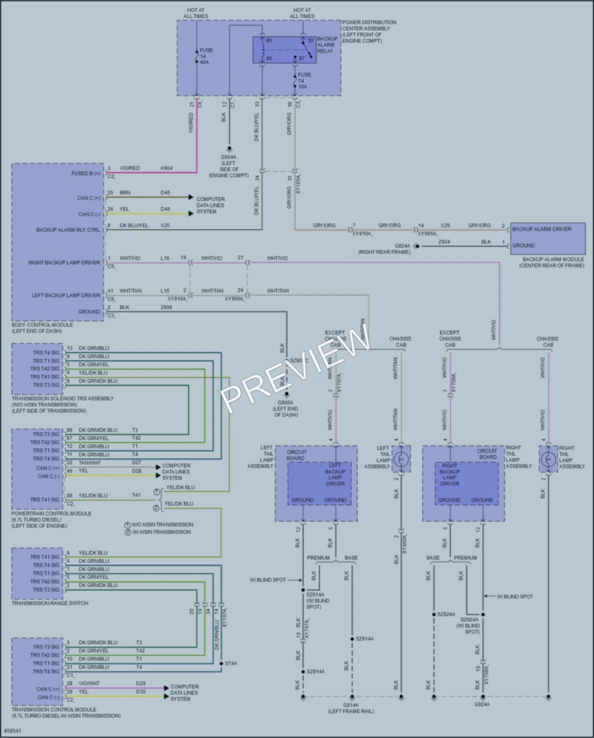 2024 Ram 3500 Exterior Lights wiring diagram preview