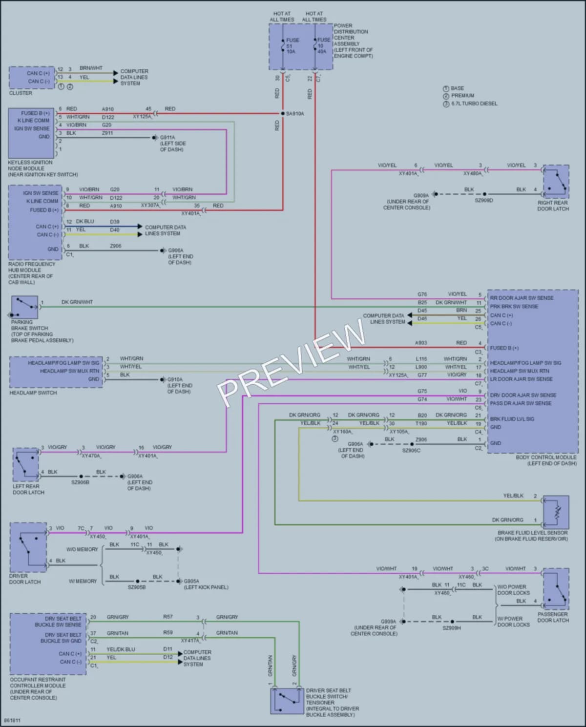 2024 Ram 3500 Warning Systems wiring diagram preview