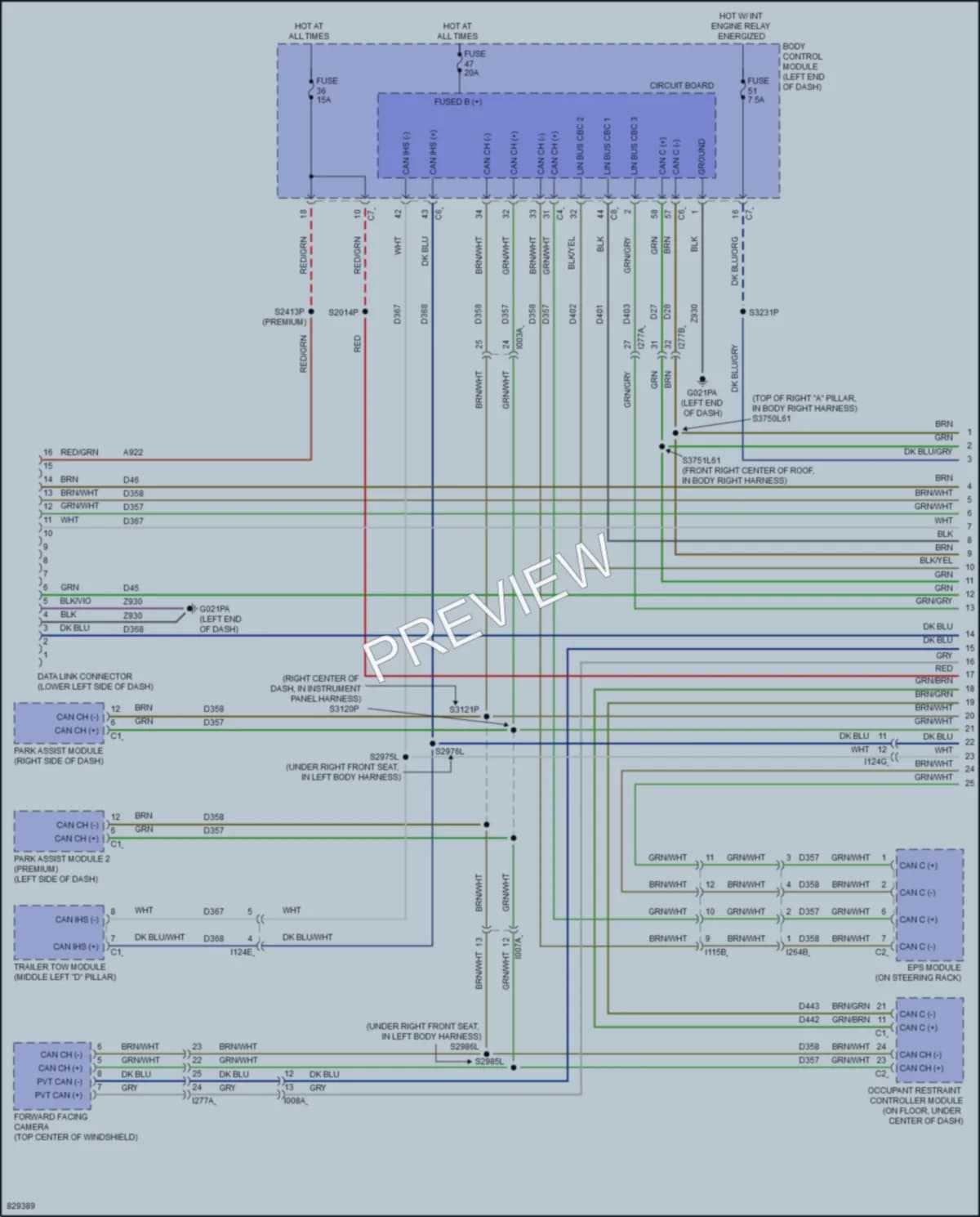 2024 Ram 3500ProMaster Computer Data Lines wiring diagram preview