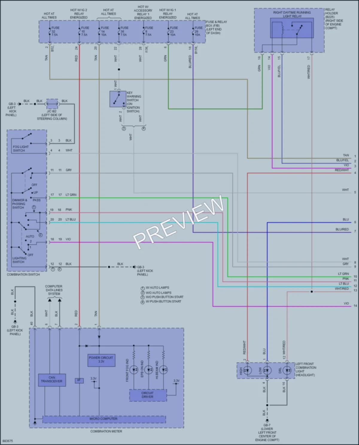 2024 Subaru Ascent Headlights wiring diagram preview