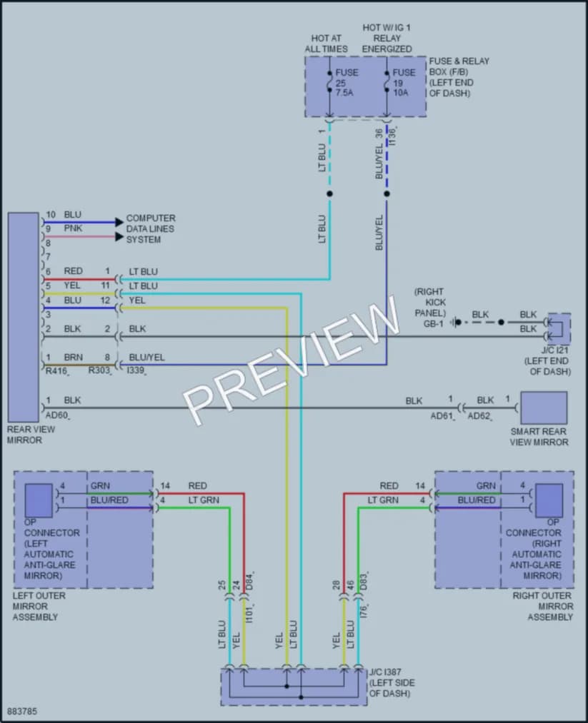 2024 Subaru Ascent Power Mirrors wiring diagram preview