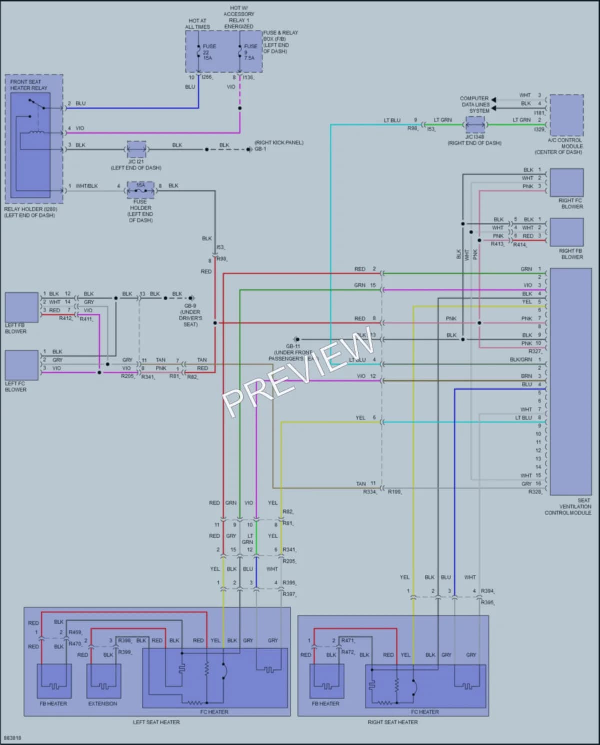 2024 Subaru Ascent Power Seats wiring diagram preview