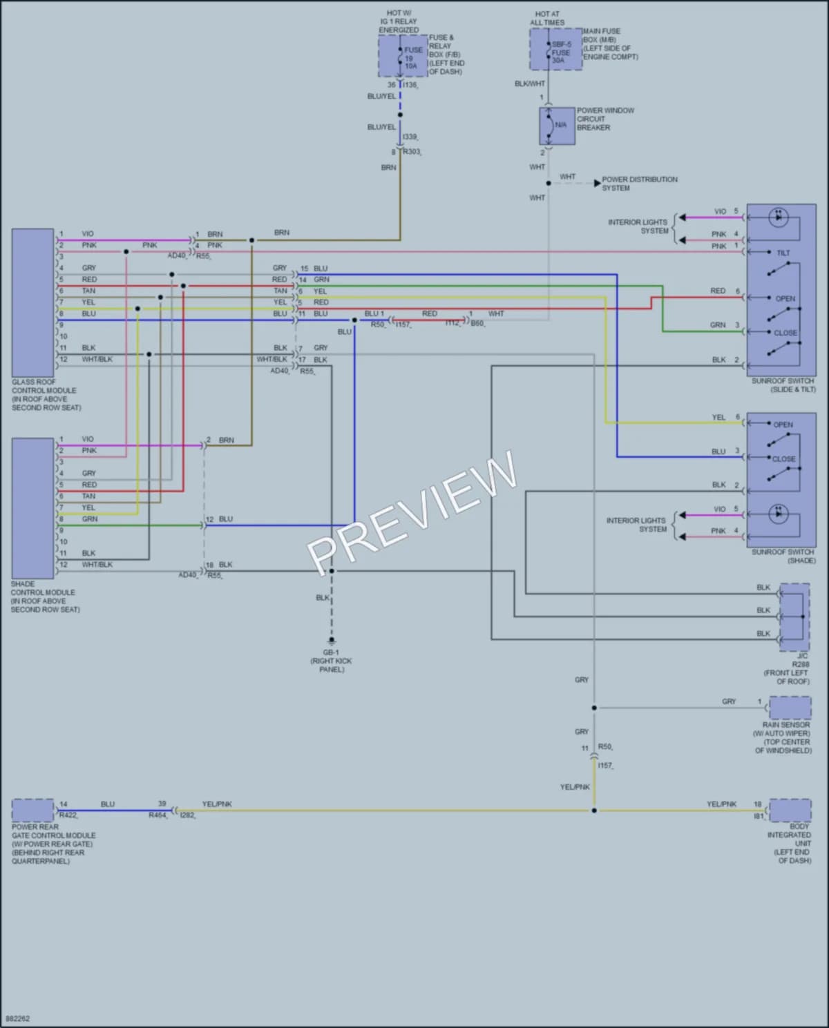 2024 Subaru Ascent Power Top Sunroof wiring diagram preview
