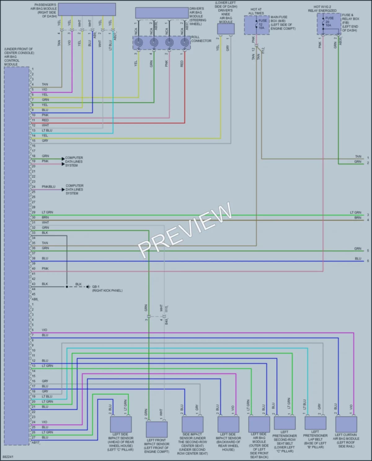 2024 Subaru Ascent Supplemental Restraints wiring diagram preview