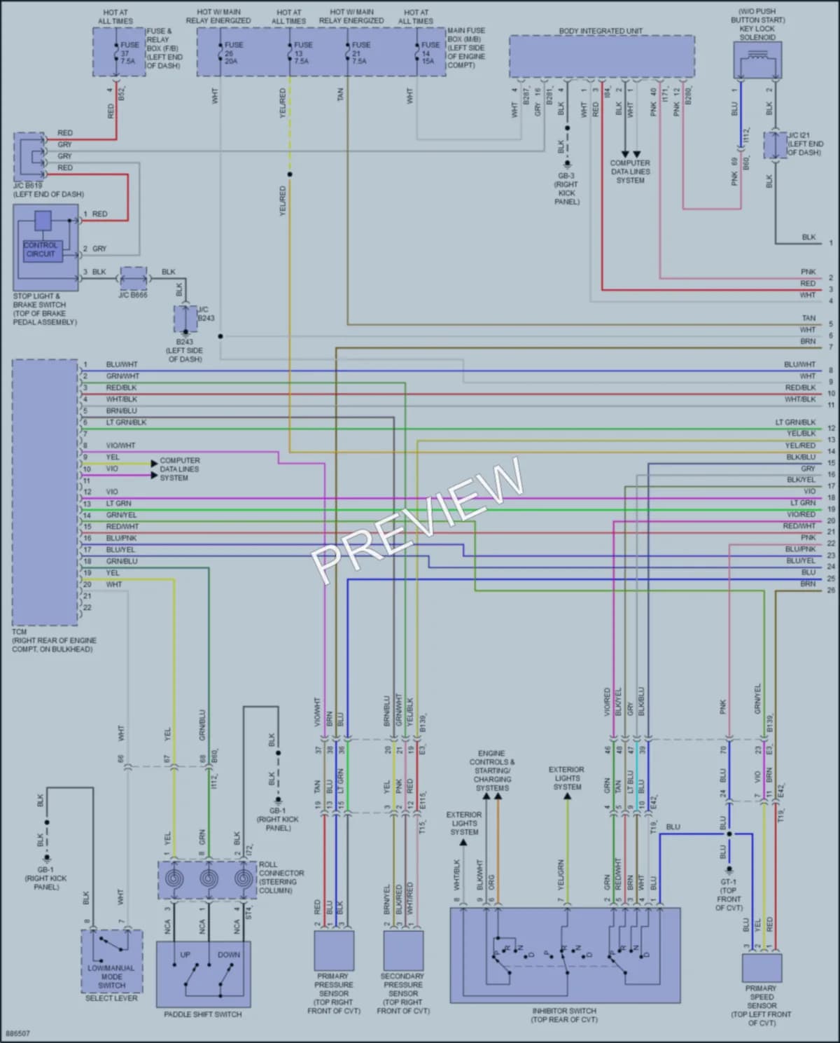 2024 Subaru Ascent Transmission wiring diagram preview