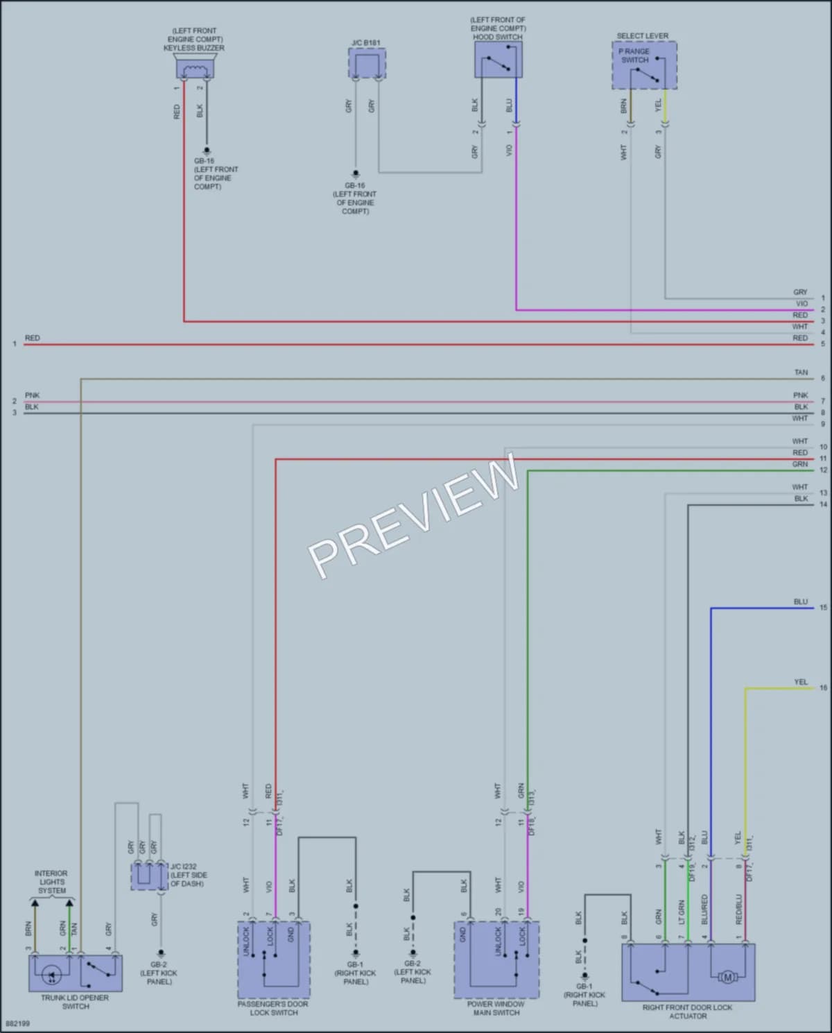 2024 Subaru BRZ Anti Theft wiring diagram preview
