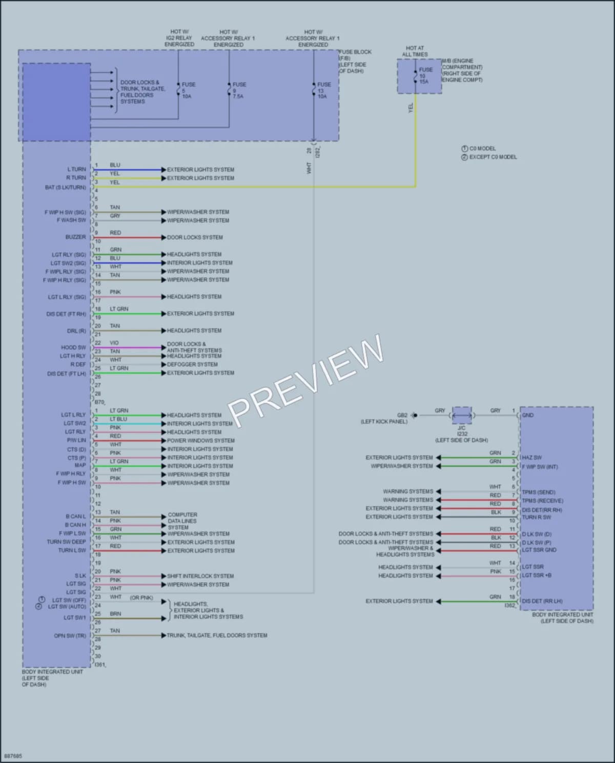 2024 Subaru BRZ Body Control Modules wiring diagram preview