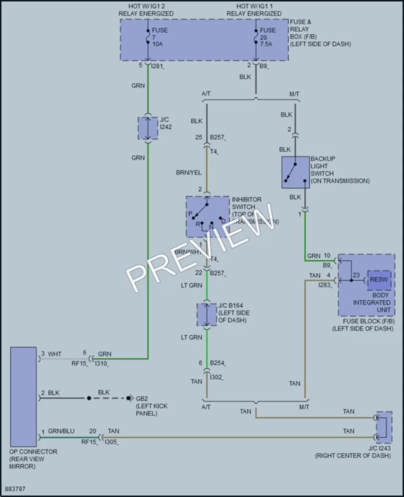 2024 Subaru BRZ Power Mirrors wiring diagram preview