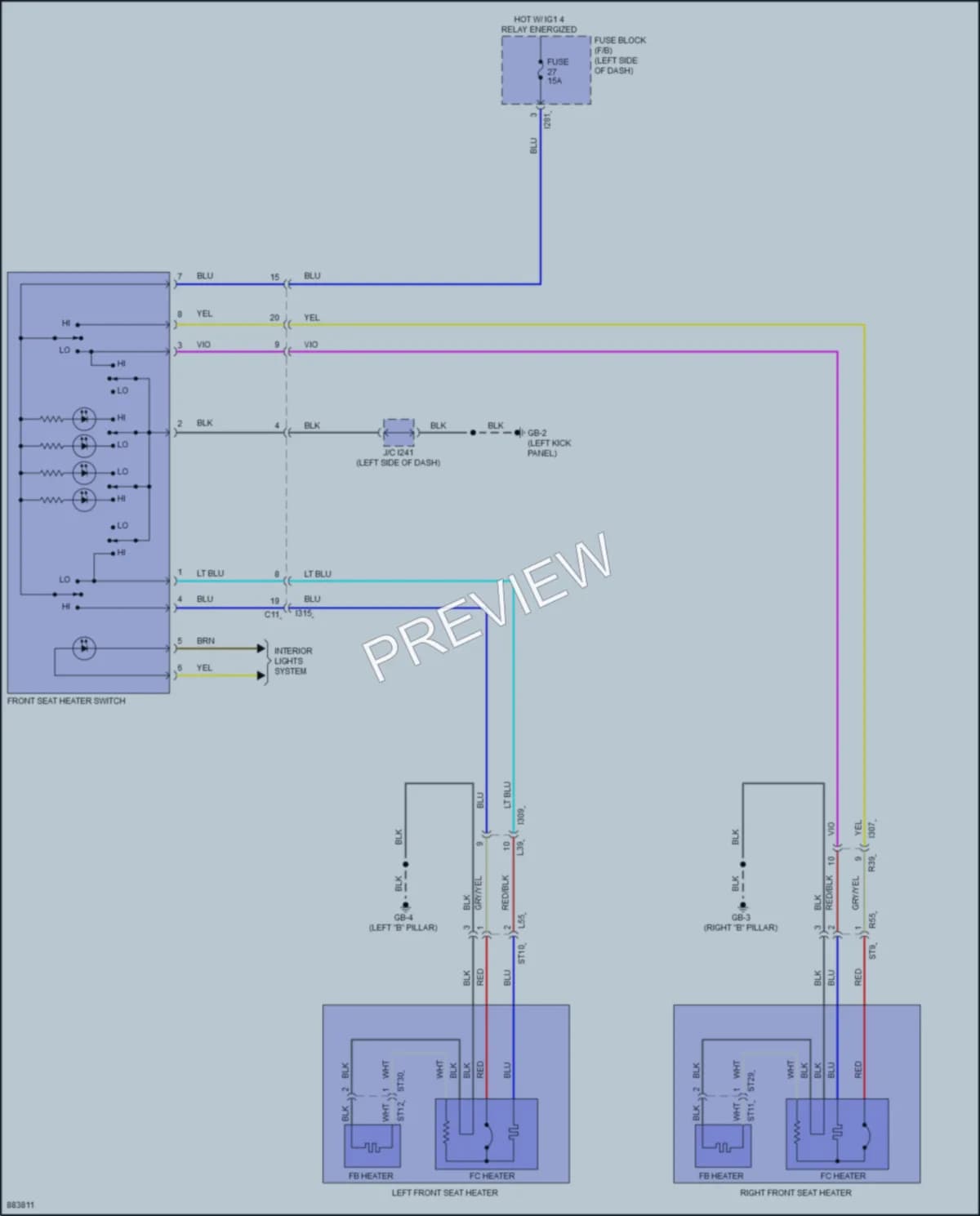 2024 Subaru BRZ Power Seats wiring diagram preview