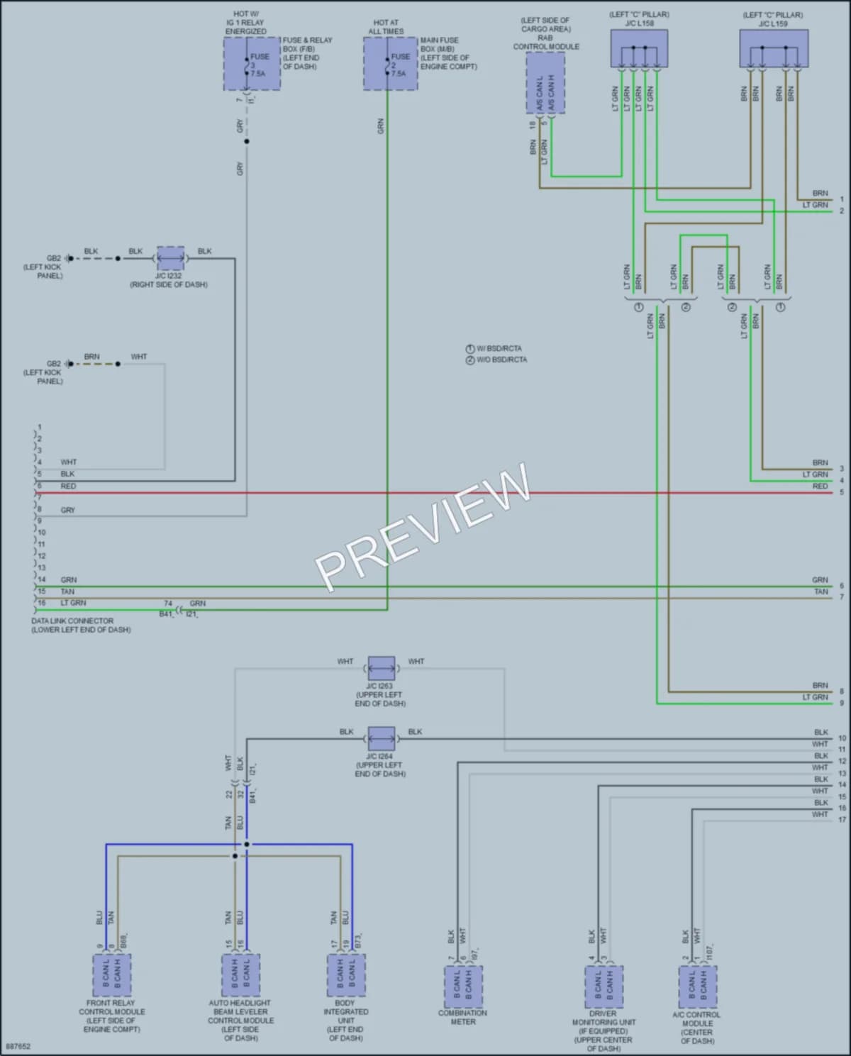 2024 Subaru Crosstrek Computer Data Lines wiring diagram preview