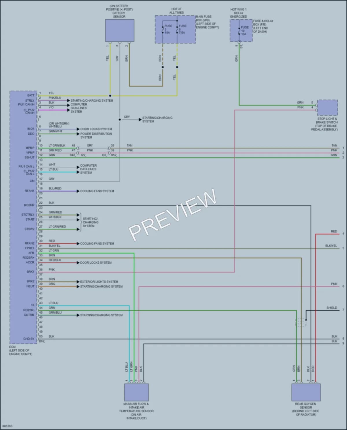 2024 Subaru Crosstrek Engine Performance wiring diagram preview