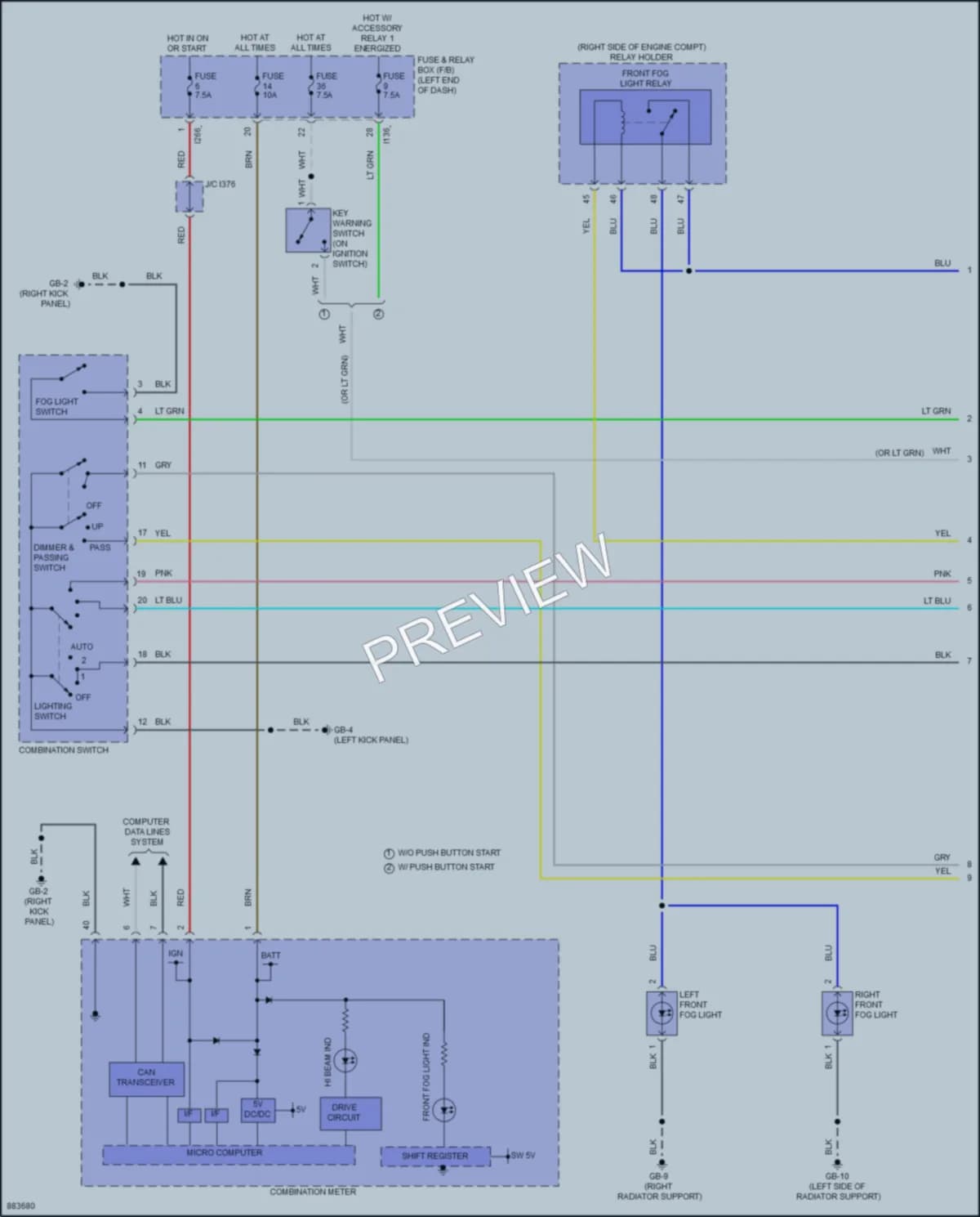 2024 Subaru Forester Headlights wiring diagram preview