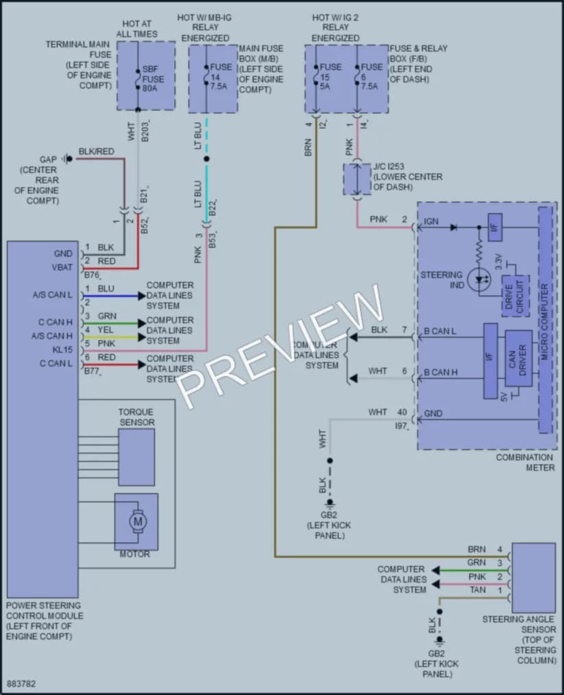 2024 Subaru Impreza Electronic Power Steering wiring diagram preview