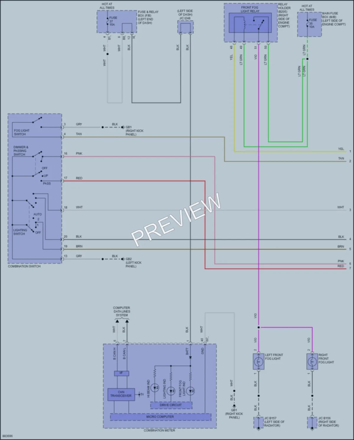 2024 Subaru Impreza Headlights wiring diagram preview