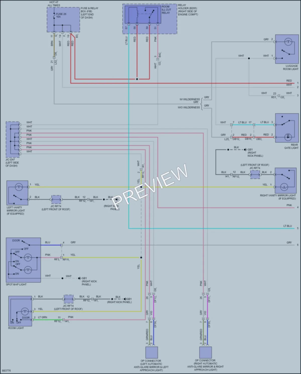 2024 Subaru Impreza Interior Lights wiring diagram preview