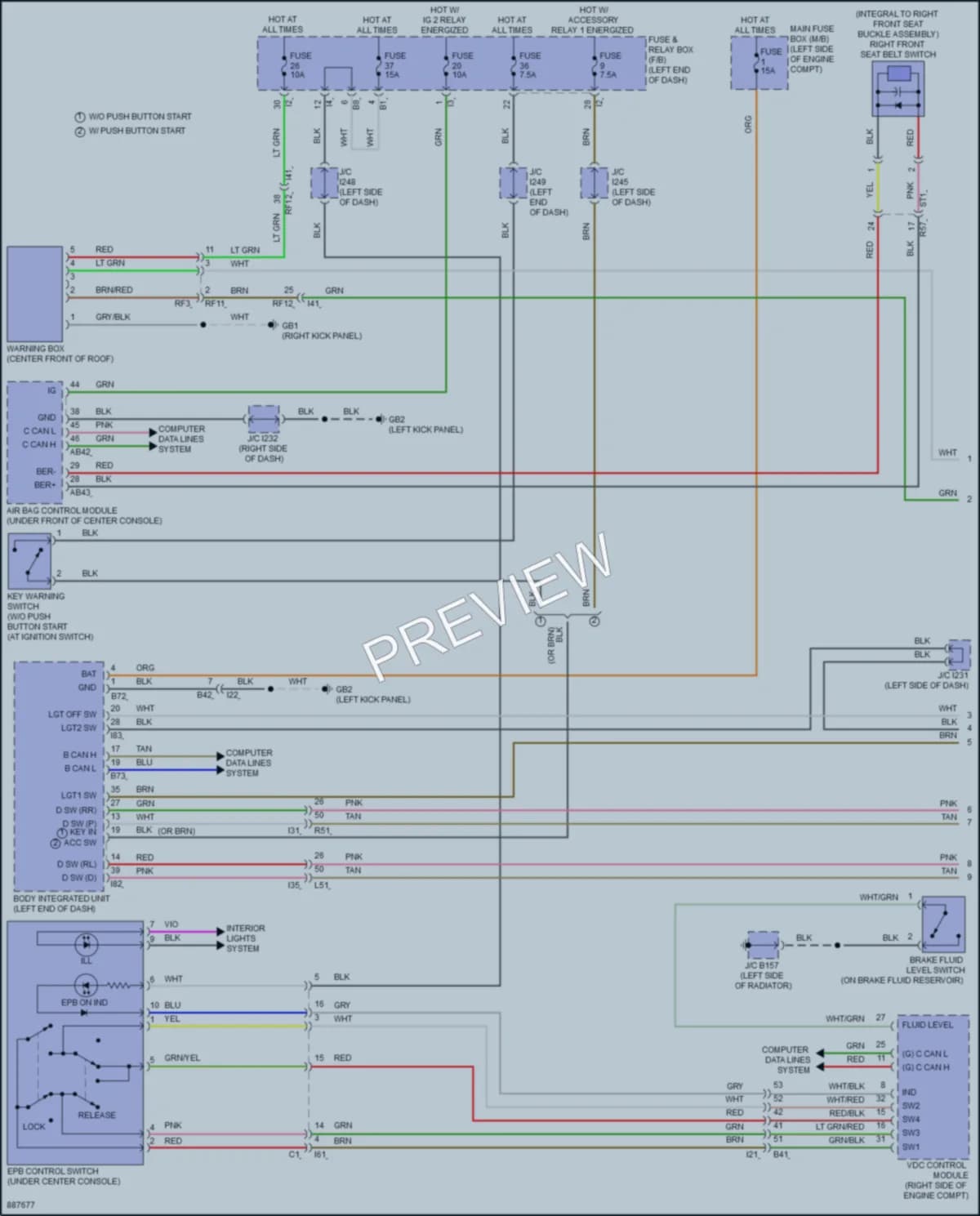 2024 Subaru Impreza Warning Systems wiring diagram preview