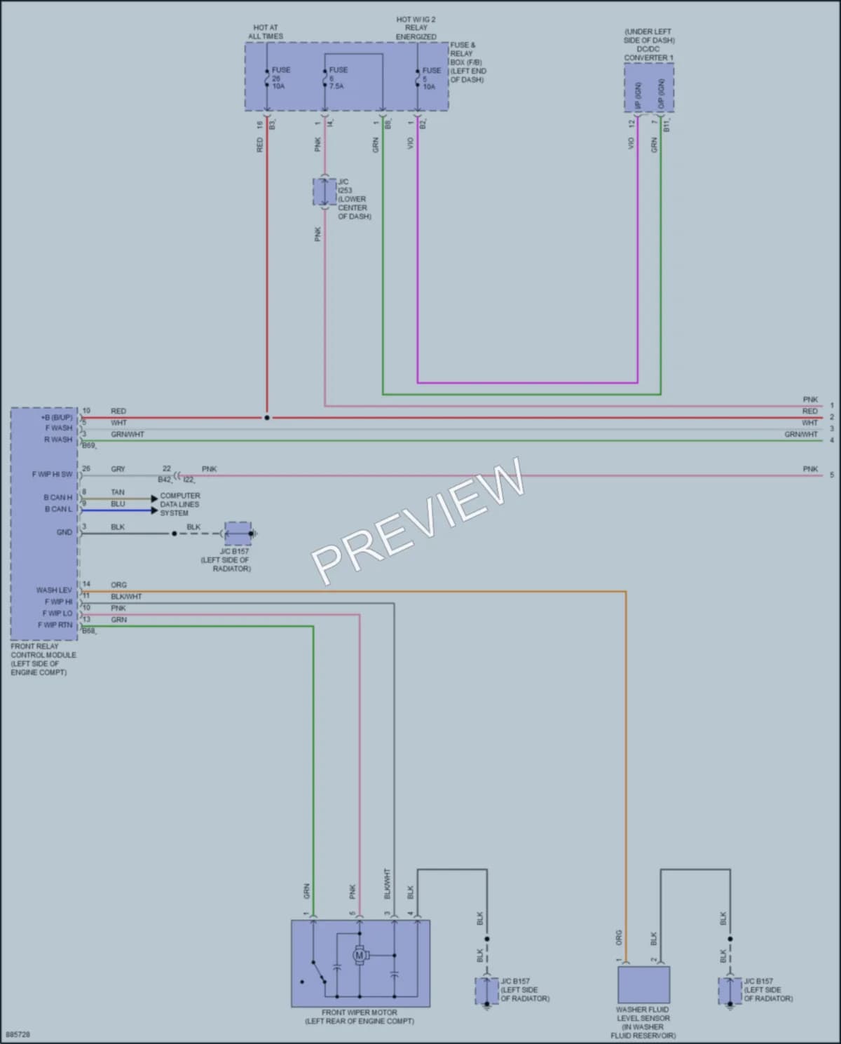 2024 Subaru Impreza Wiper Washer wiring diagram preview