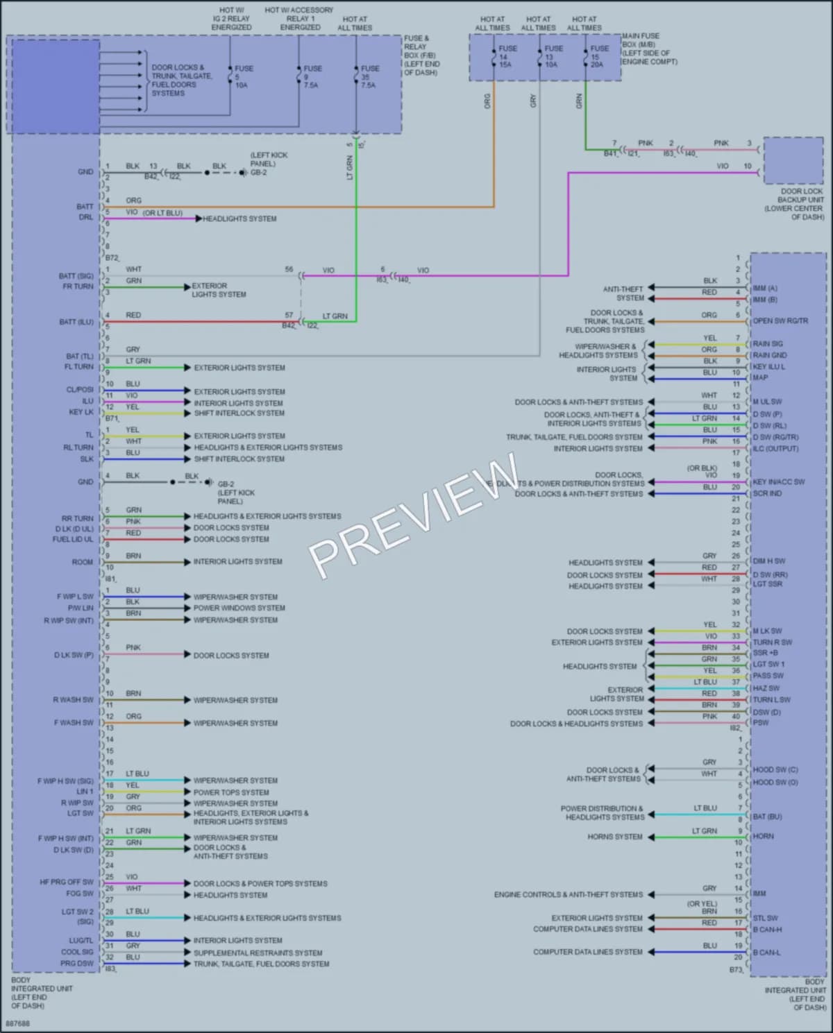 2024 Subaru Legacy Body Control Modules wiring diagram preview