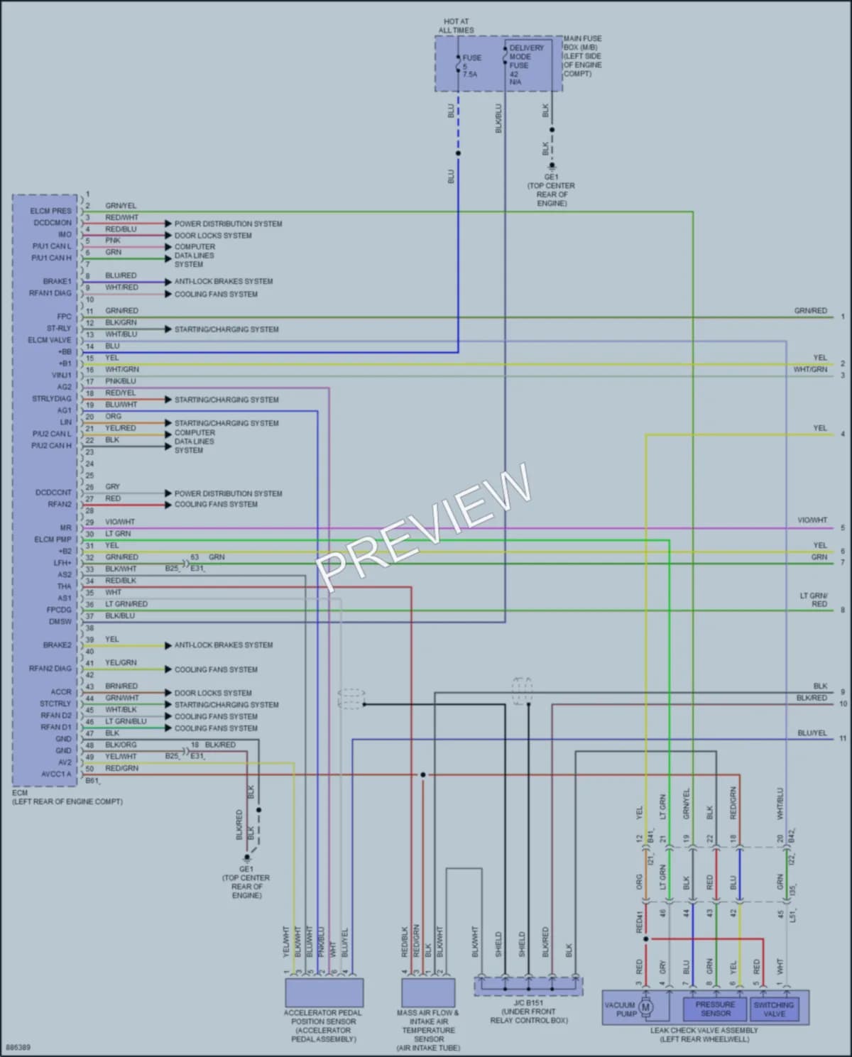 2024 Subaru Legacy Engine Performance wiring diagram preview