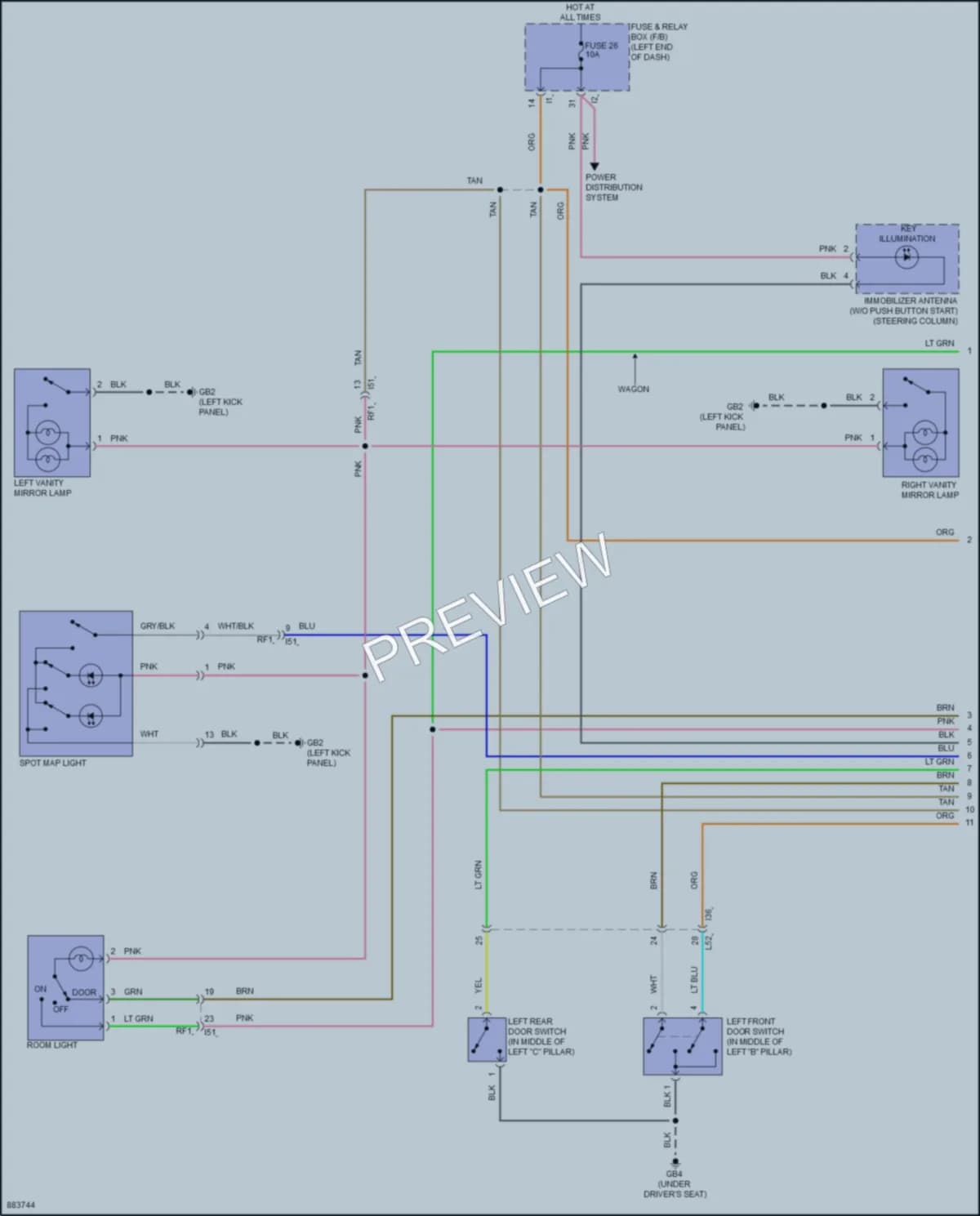 2024 Subaru Legacy Interior Lights wiring diagram preview