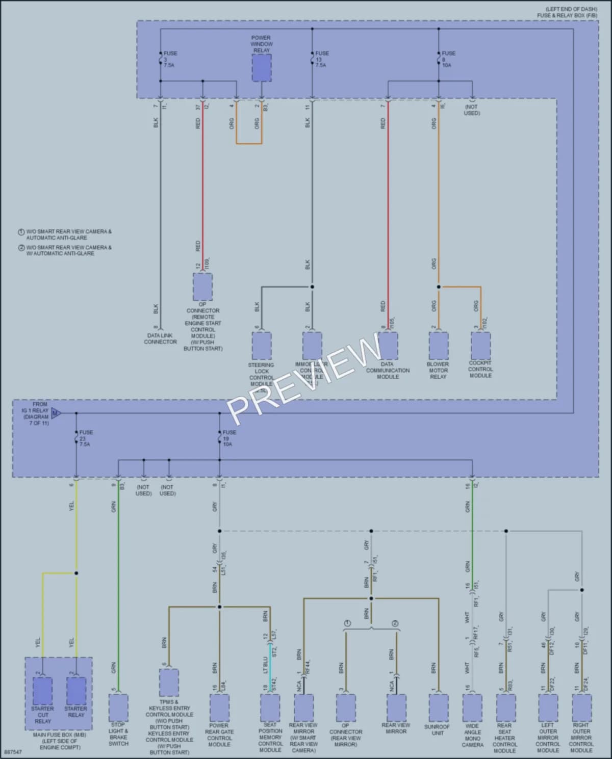 2024 Subaru Legacy Power Distribution wiring diagram preview