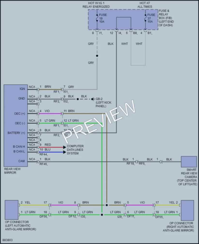 2024 Subaru Legacy Power Mirrors wiring diagram preview