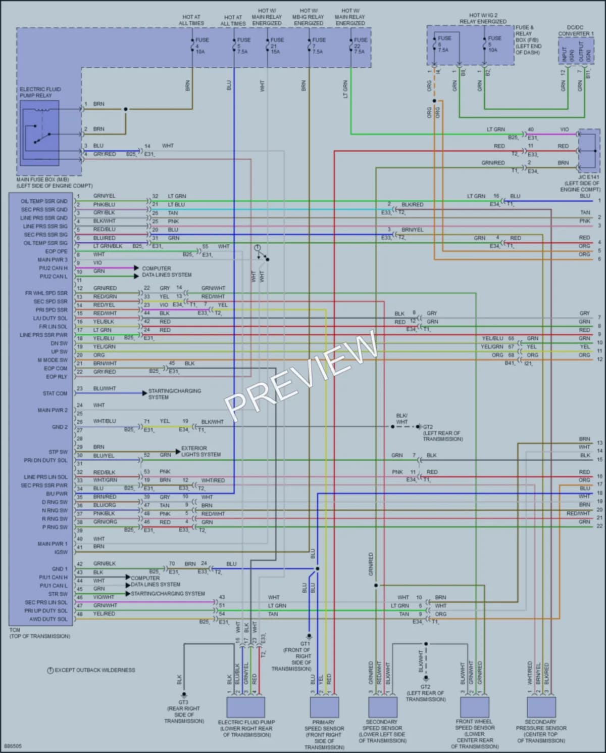 2024 Subaru Legacy Transmission wiring diagram preview