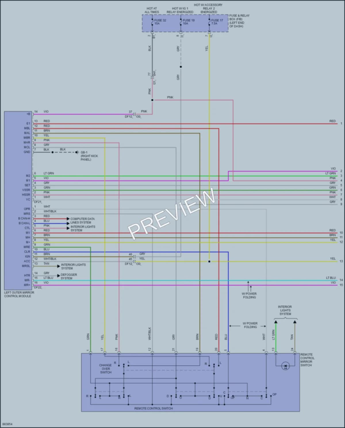 2024 Subaru Outback Memory Systems wiring diagram preview