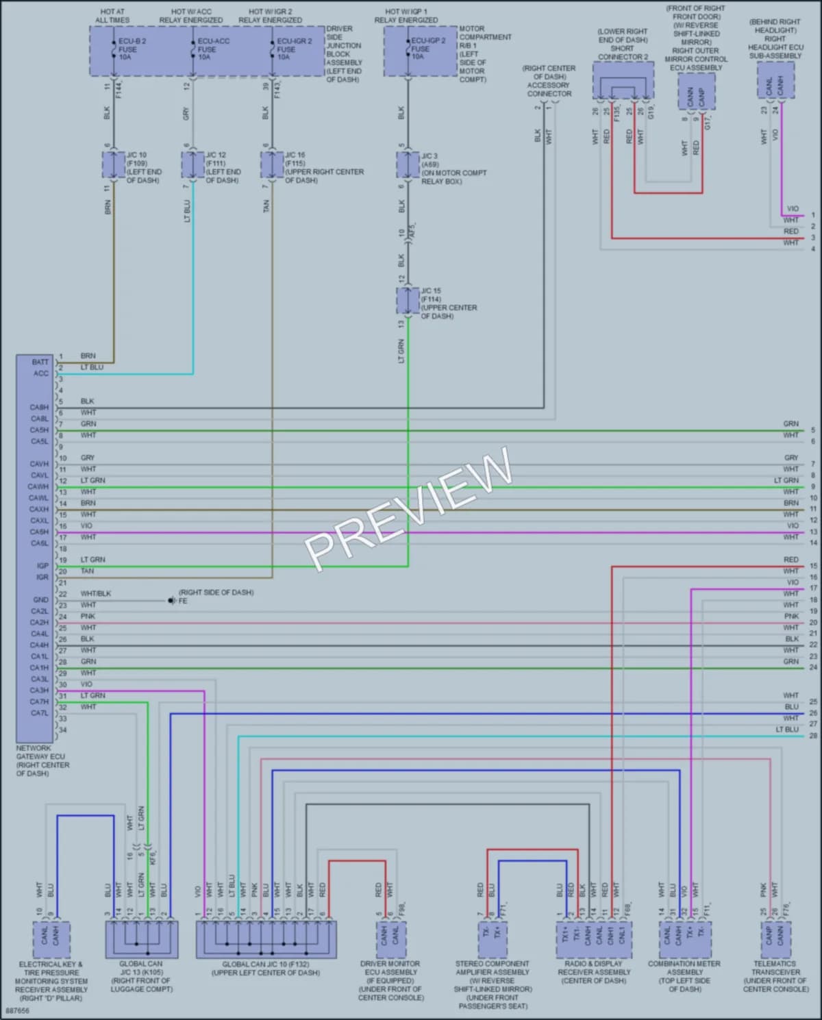 2024 Subaru Solterra Computer Data Lines wiring diagram preview