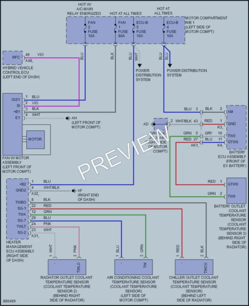 2024 Subaru Solterra Cooling Fan wiring diagram preview