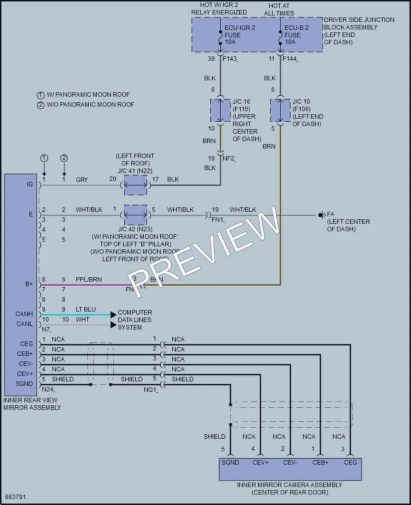 2024 Subaru Solterra Power Mirrors wiring diagram preview