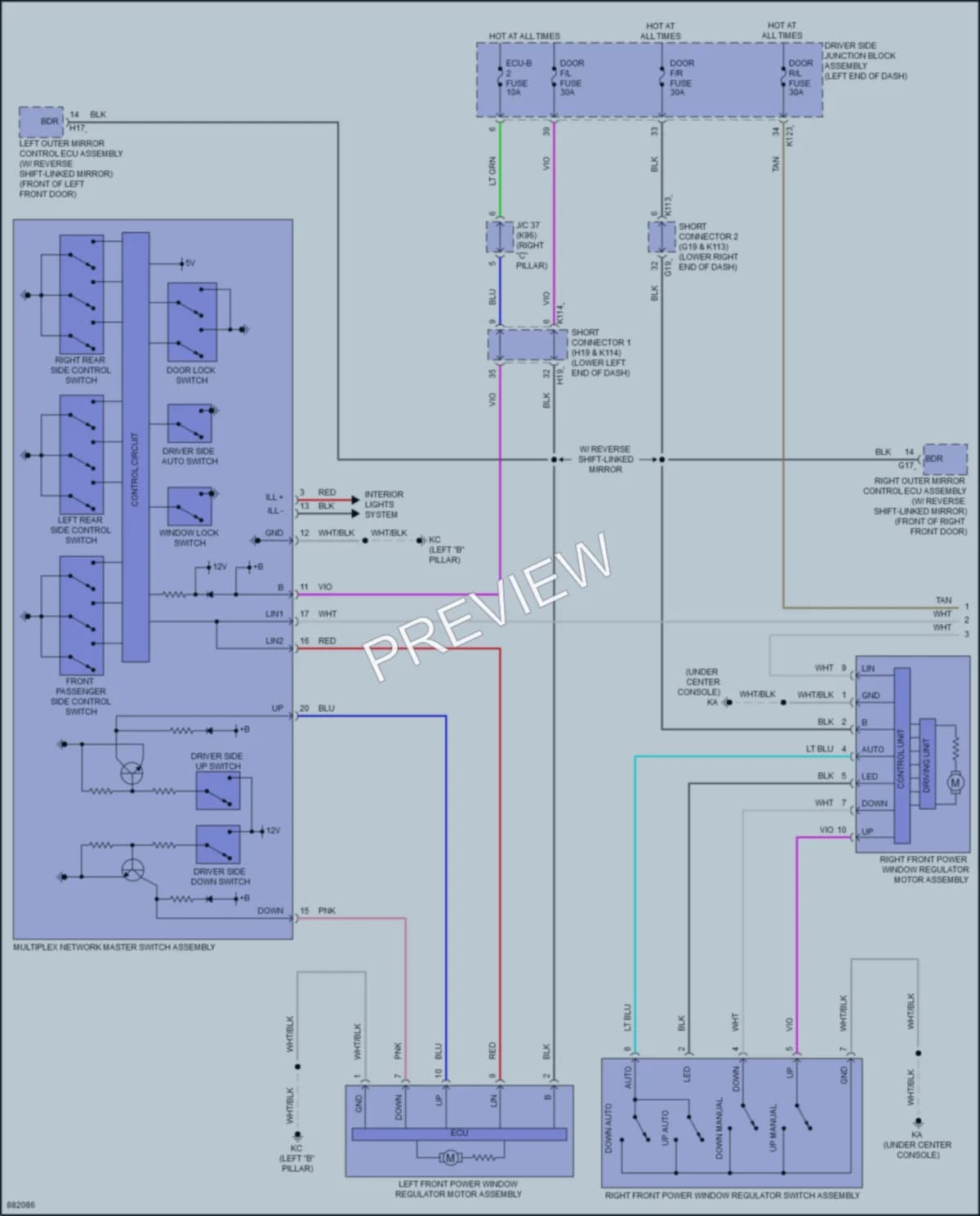 2024 Subaru Solterra Power Windows wiring diagram preview