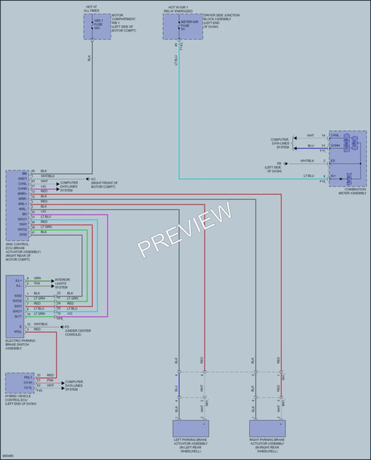2024 Subaru Solterra Shift Interlock wiring diagram preview