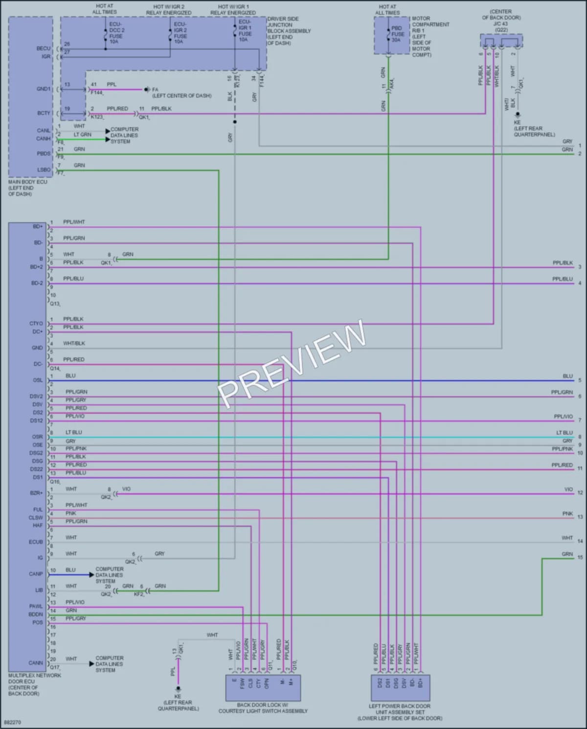 2024 Subaru Solterra Trunk Tailgate Fuel Door wiring diagram preview