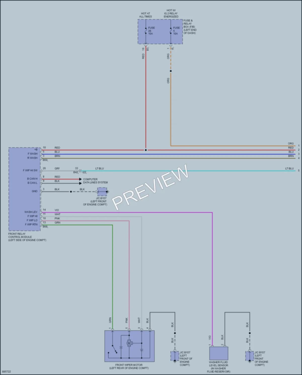 2024 Subaru WRX Wiper Washer wiring diagram preview