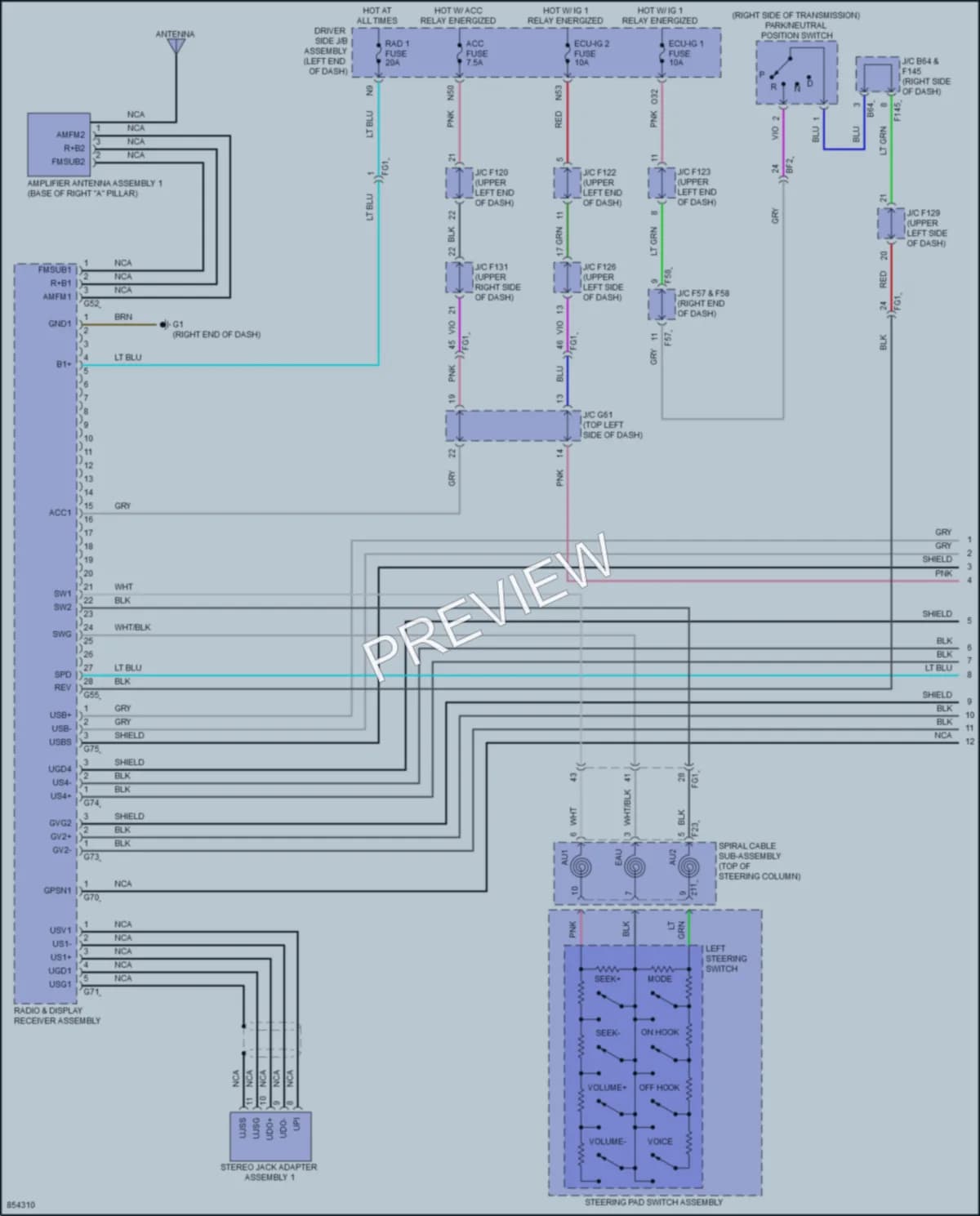 2024 Toyota 4Runner Radio wiring diagram preview
