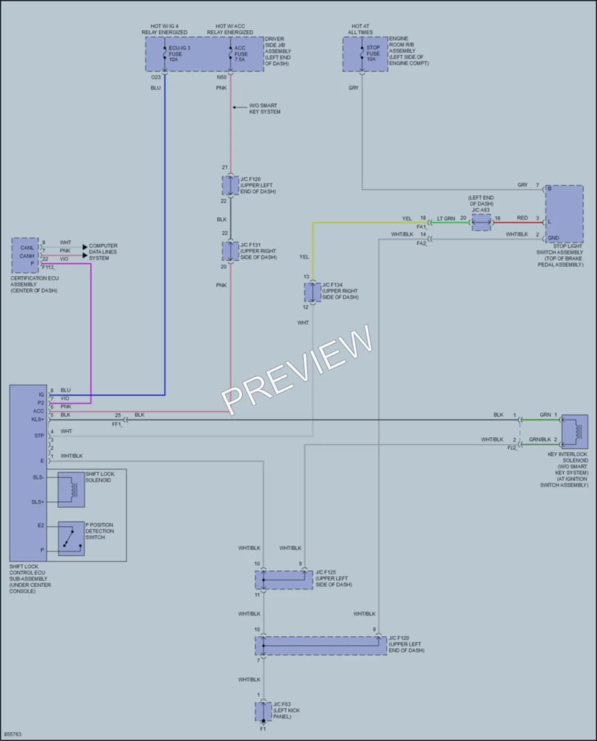 2024 Toyota 4Runner Shift Interlock wiring diagram preview