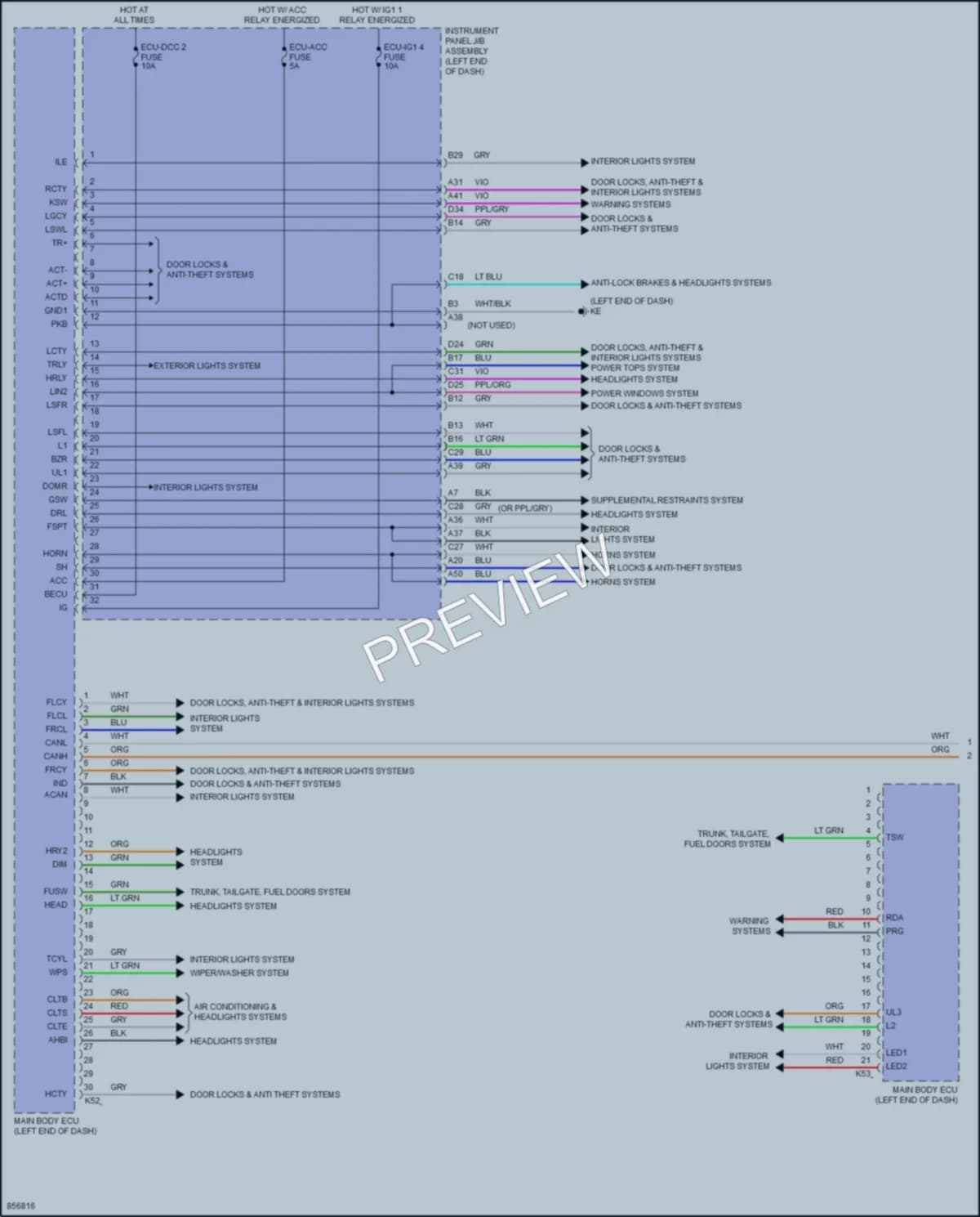 2024 Toyota Camry Body Control Modules wiring diagram preview