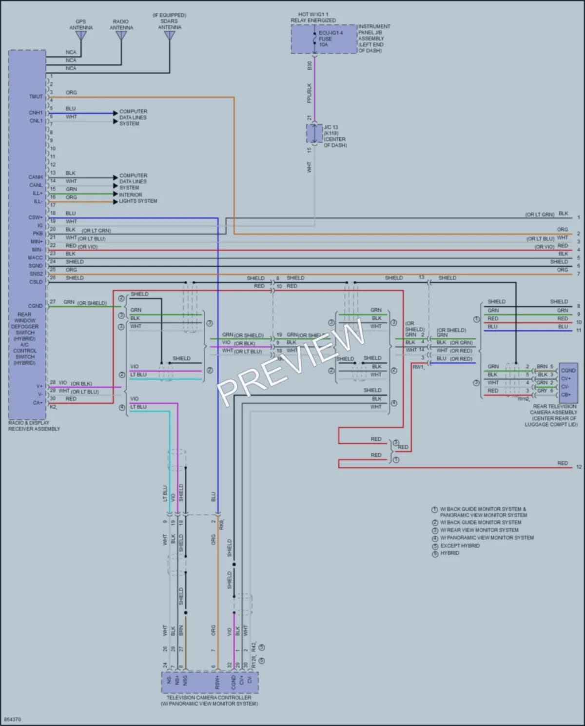 2024 Toyota Camry Radio wiring diagram preview