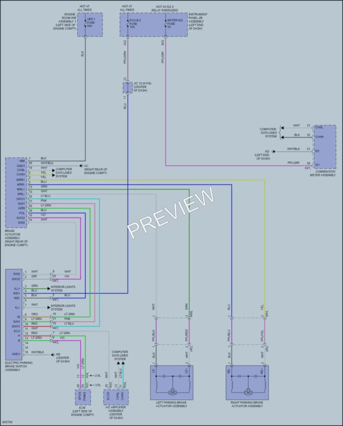 2024 Toyota Camry Shift Interlock wiring diagram preview