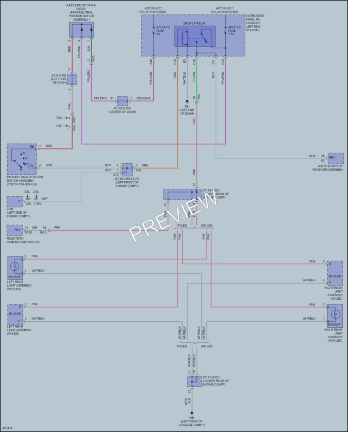 2024 Toyota CamryHybrid Exterior Lights wiring diagram preview