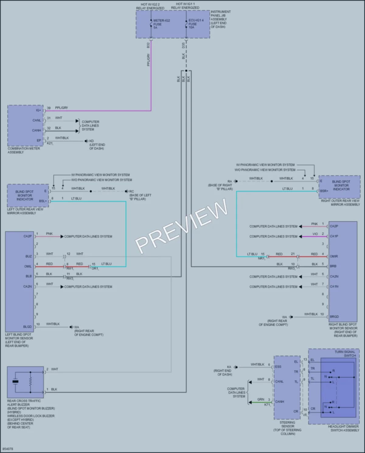 2024 Toyota CamryHybrid Navigation wiring diagram preview