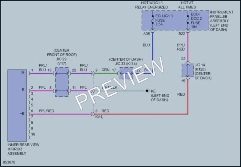 2024 Toyota CamryHybrid Power Mirrors wiring diagram preview