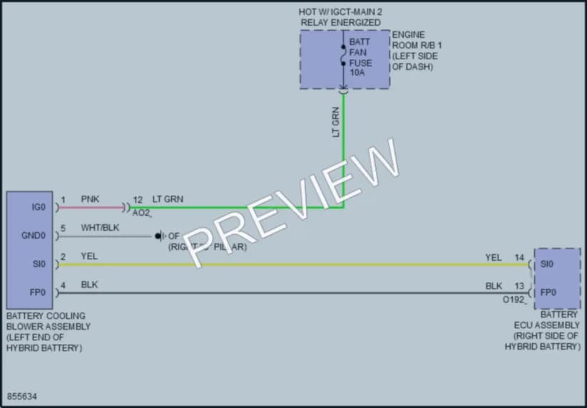 2024 Toyota Corolla Cooling Fan wiring diagram preview