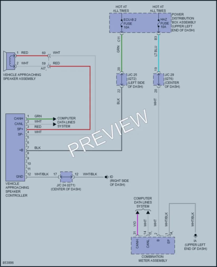 2024 Toyota CorollaCross Active Bodyworks wiring diagram preview