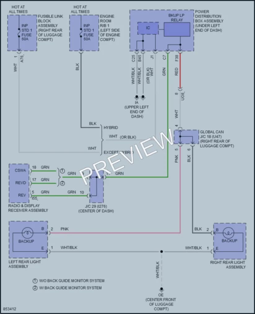 2024 Toyota CorollaCrossHybrid Exterior Lights wiring diagram preview
